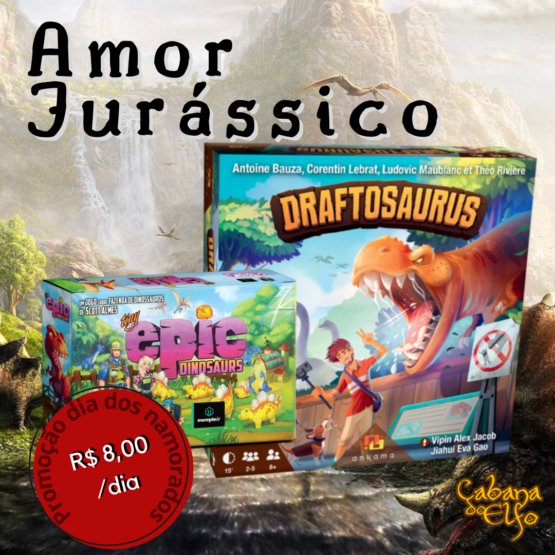 Draftosaurus, um jogo para criar parques com dinossauros